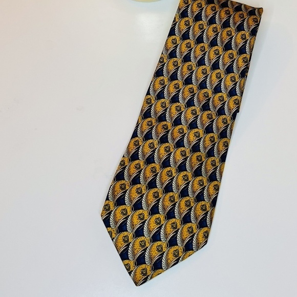 Christian Dior Monsieur Tie Navy and Gold Tone - Picture 1 of 6
